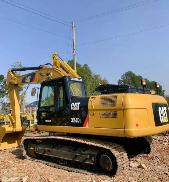 Strong Power CAT 324D Used Medium Excavators 24 Ton Backhoe Diggers