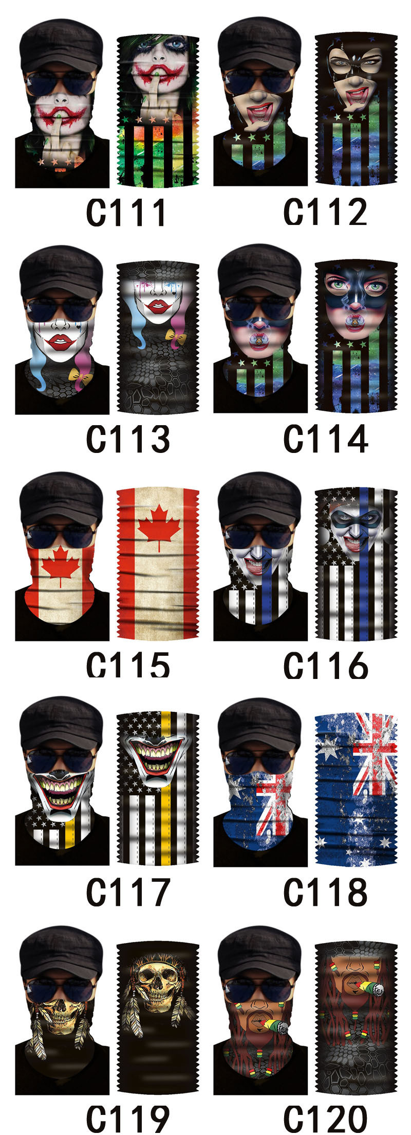 Nylon Ear Loops Balaclava Bicycle Multifunctional Headwear