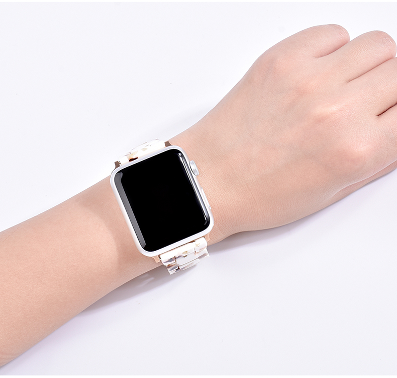 Easy Release Dazzle Color Resin Watch Strap 38mm 42mm