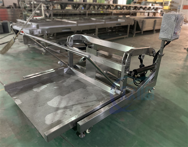 Shrimp processing and feeding machine for large insulated giant refrigerator