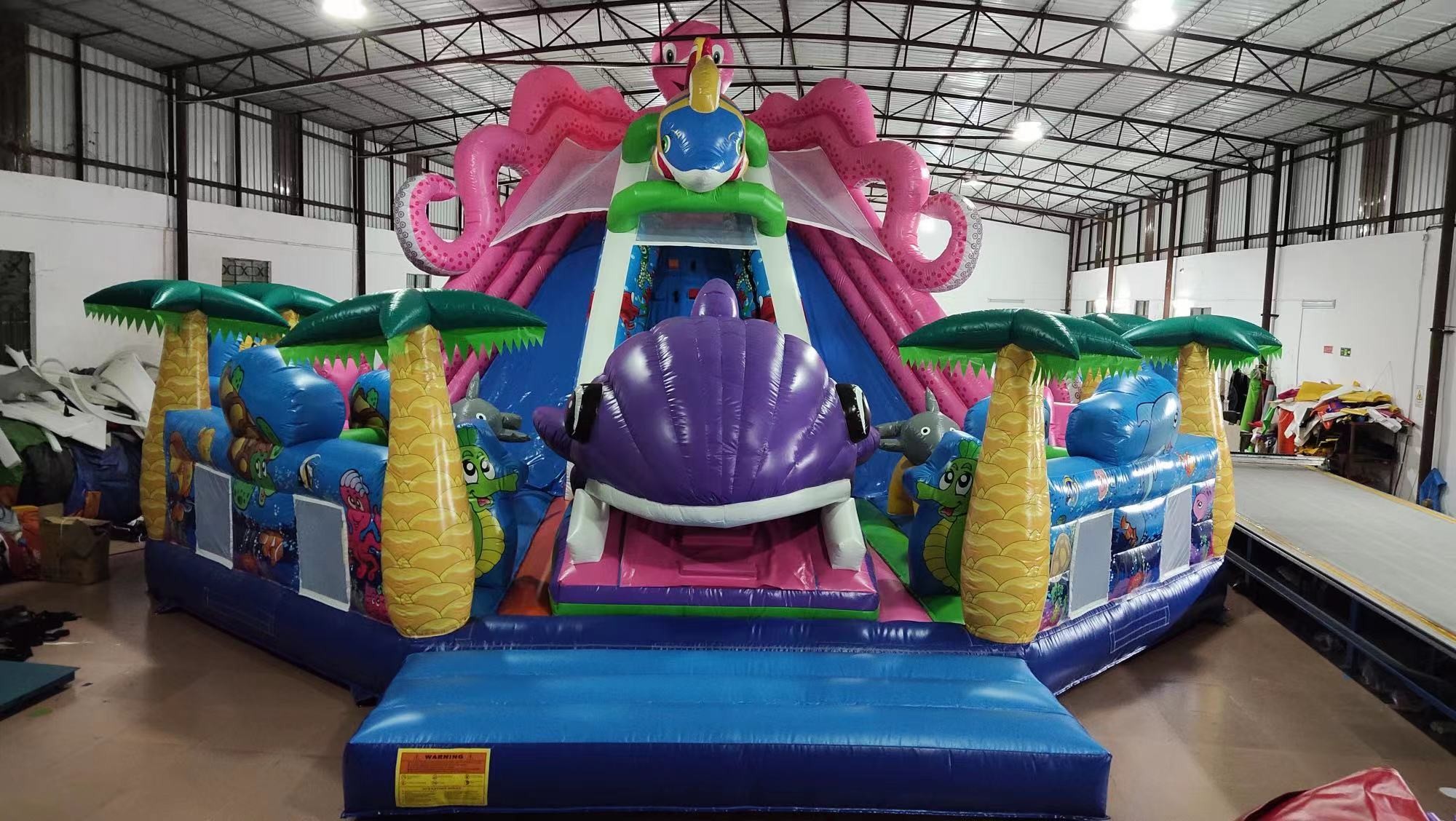 Inflatable Fun City Inflatable Marine Animal Park Pvc Inflatable Bouncer And Slide For Kids