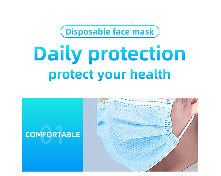 2020 Hot Sale daily protection mask 3-ply disposable face mask with FDA CE