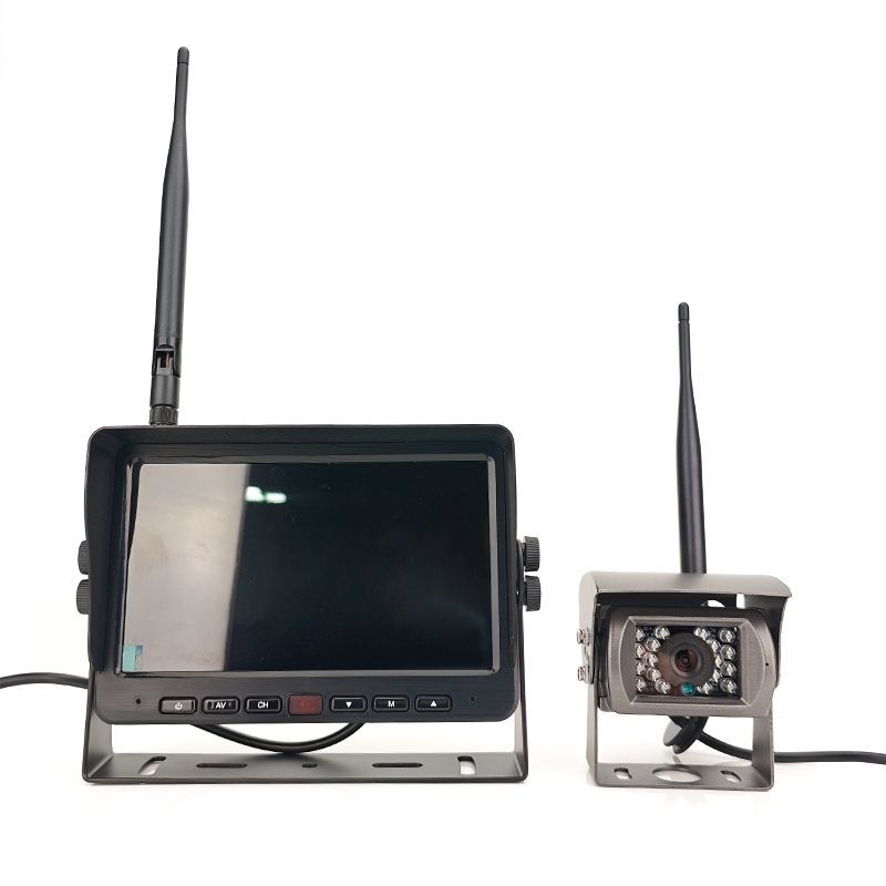 Forklift Strong Magnetic Camera System Forklift Camera with Laser Line 1080P 2 Split Rear View Monitor System