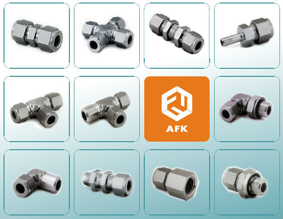 OD Gas Compression Stainless Steel Tube Fittings 12mm 10mm 8mm 6mm Tee Shaped