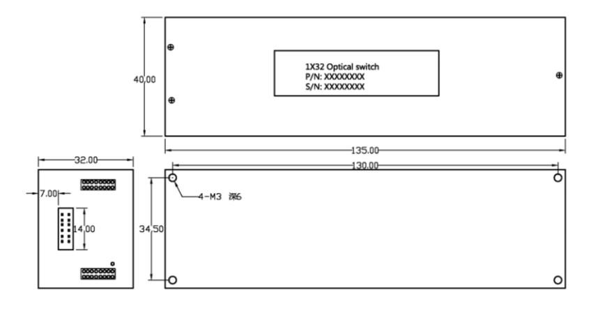 Single Mode Functional 1x64 Fiber Optic Switch With Multi Port