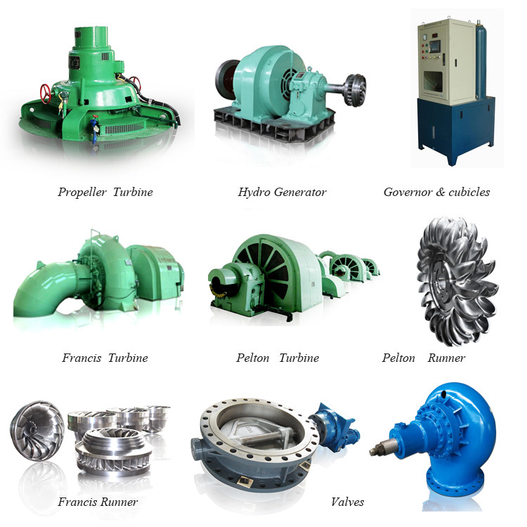 Horizontal Shaft Pelton Turbine Generator 1 Mw High Efficiency Eco Friendly