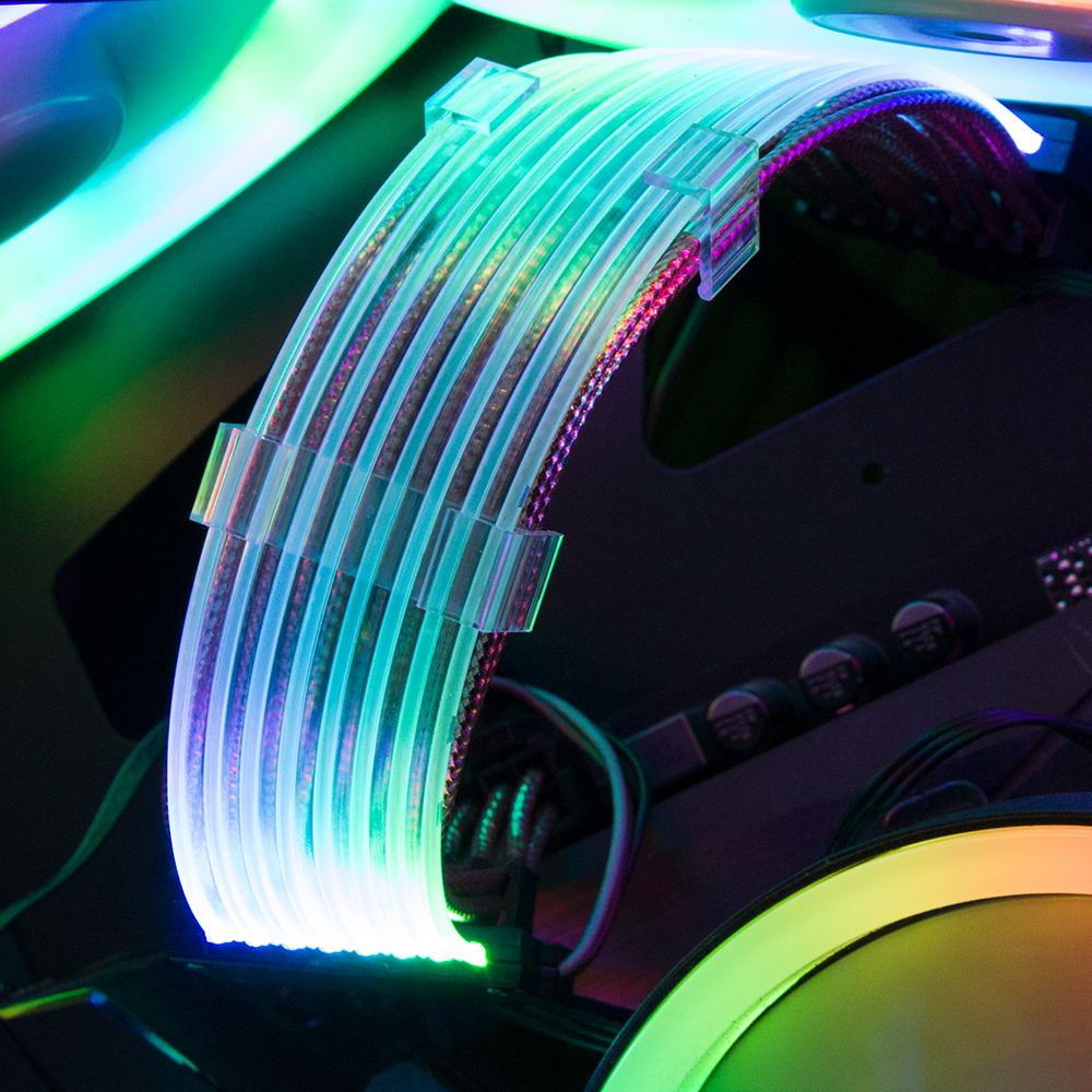 Dual 8pin Neon Flex RGB Cable Led Synchronizes Double-Headed Light Male to Female