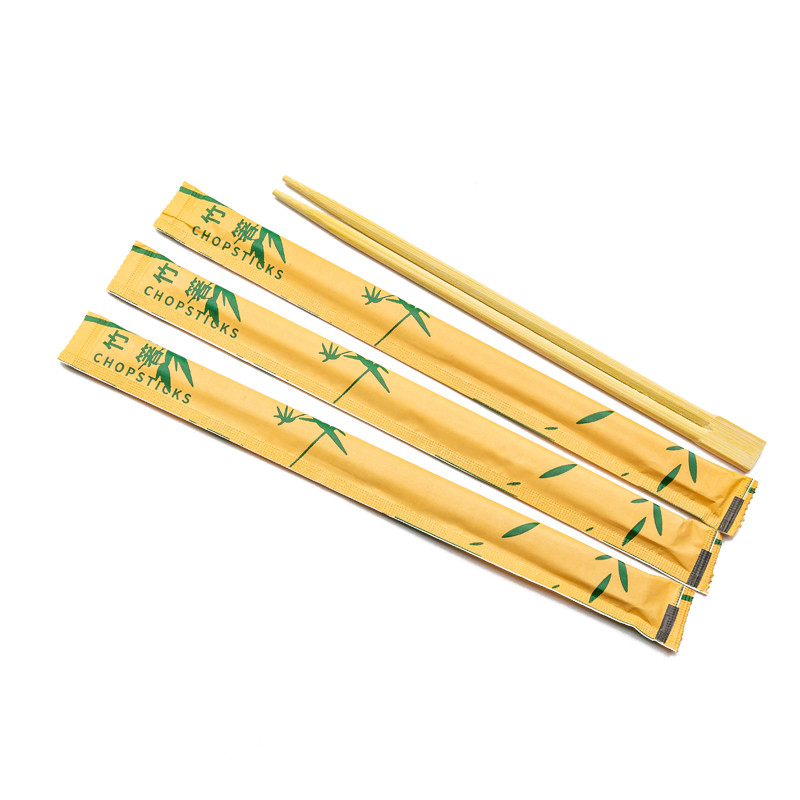 4.3mm 4.8mm Thickness Sushi Bamboo Chopsticks with Full Paper OEM Accepted