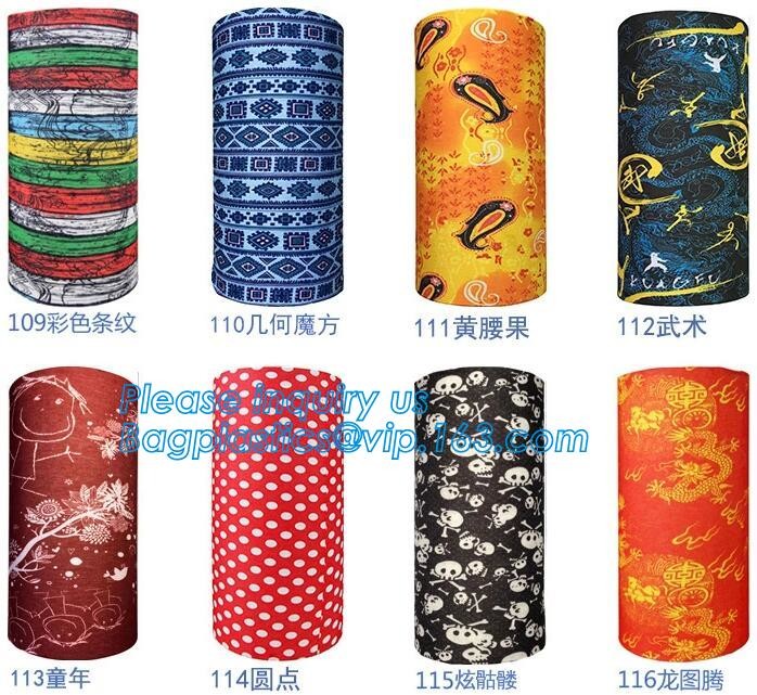 multi choice women head scarf printed colorful face mask custom logo/size bandana,Sport Strapping Seamless Custom Gaiter Whi