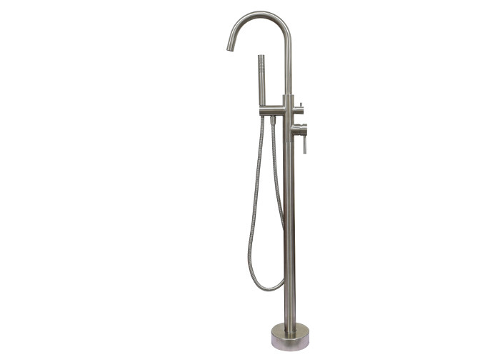 Modern Free Standing Bathtub Shower Mixer Taps Floor Mounted Tub Shower Faucets With Hand Sprayer Dual handle fuacet