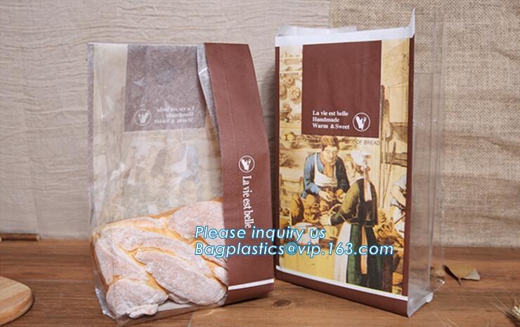 shopper carrier, pac Design Eco-friendly Plastic Bakery Bags Clear Wedding Cake Pastry Cupcake Slice Bread Packaging Bag
