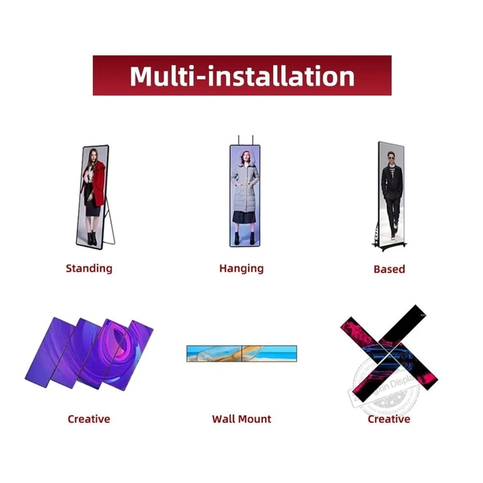 Full Color Outdoor Advertising Rental Curved Digital Mobile Flexible SMD Poster Gas Window TV LED Screen Display Module Size 320x160mm