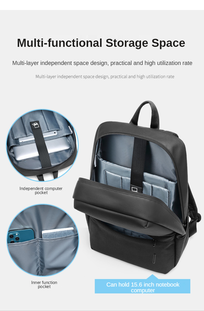 18 Liters Waterproof Outdoor Modern Laptop Backpack 29x13x48cm