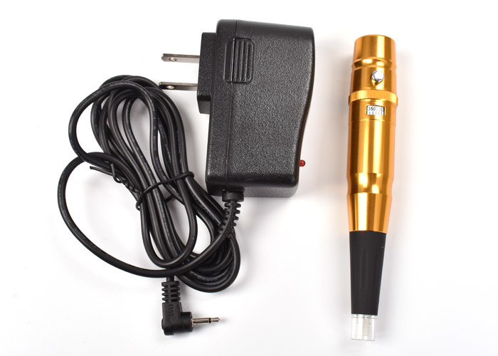 Golden PMU Eyebrow Lips Permanent Makeup Machine Kit Aluminum Material