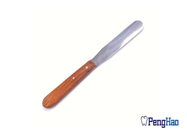 Stainless Steel Dental Lab Products Dental Spatulas For Plaster Alginate Wooden