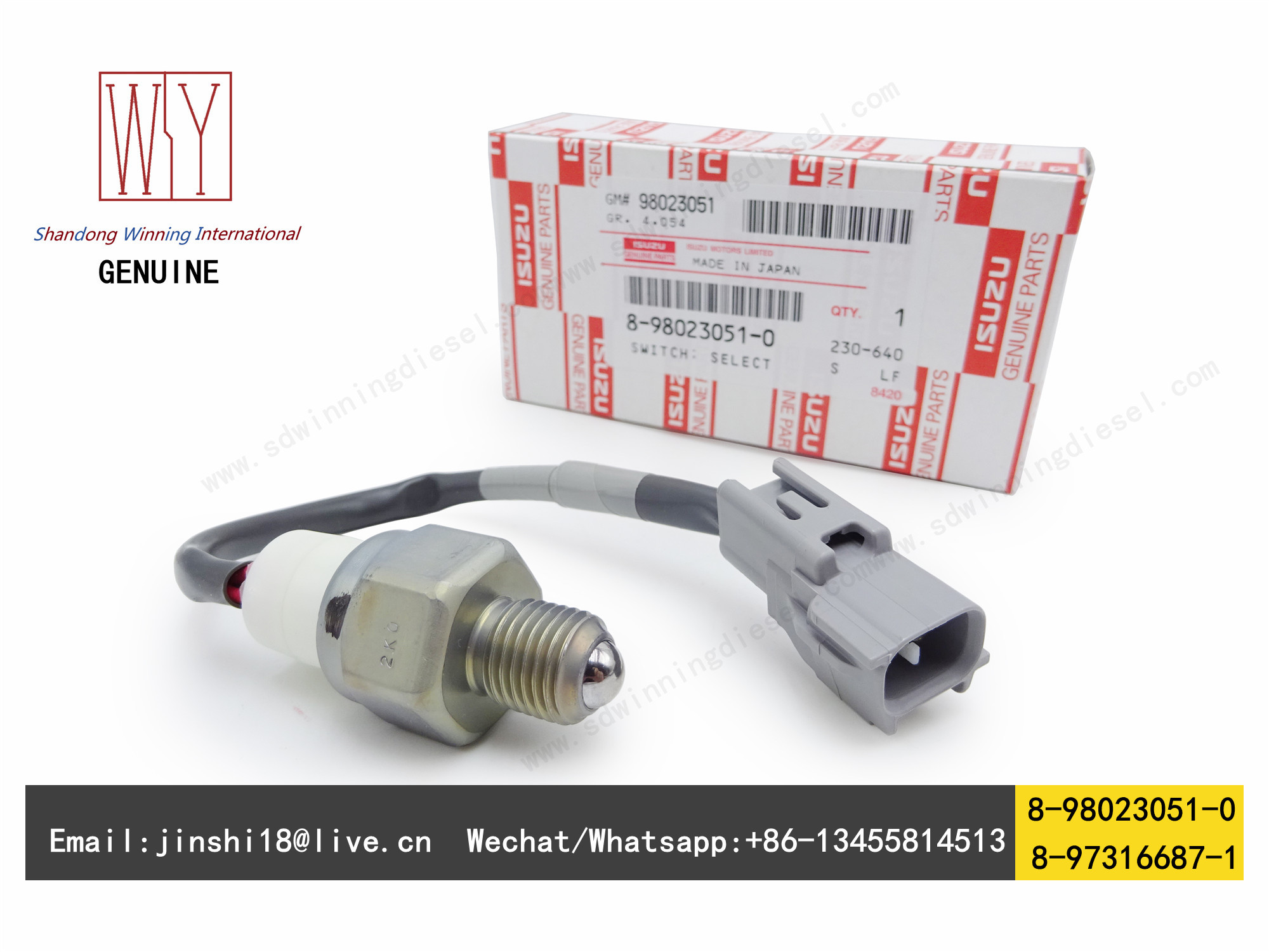 ISUZU GENUINE AND NEW SELECT SWITCH 8-98023051-0 8-97316687-1 8 98023051 0 8 97316687 1 8980230510 8973166871