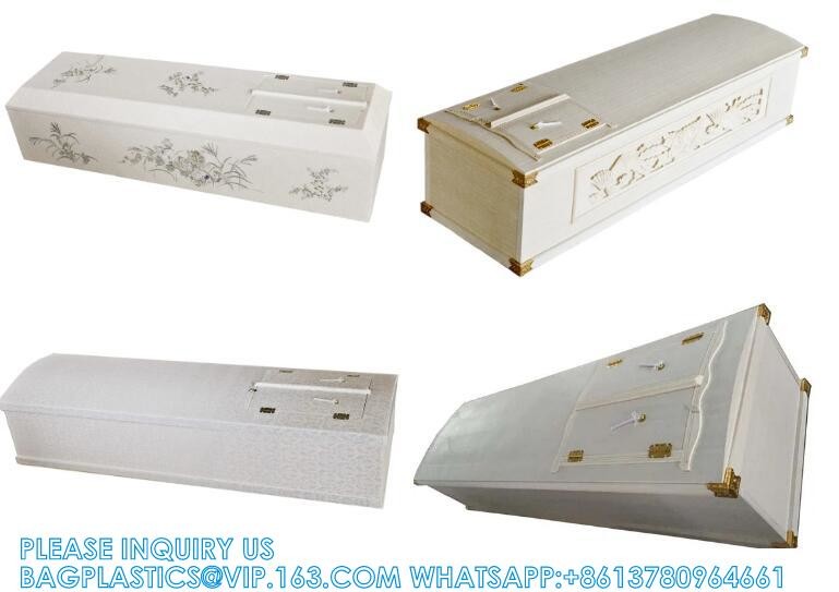 Wholesale Japanese Funeral Supplies Flat Surface Foldable Paulownia Wooden Casket Coffin