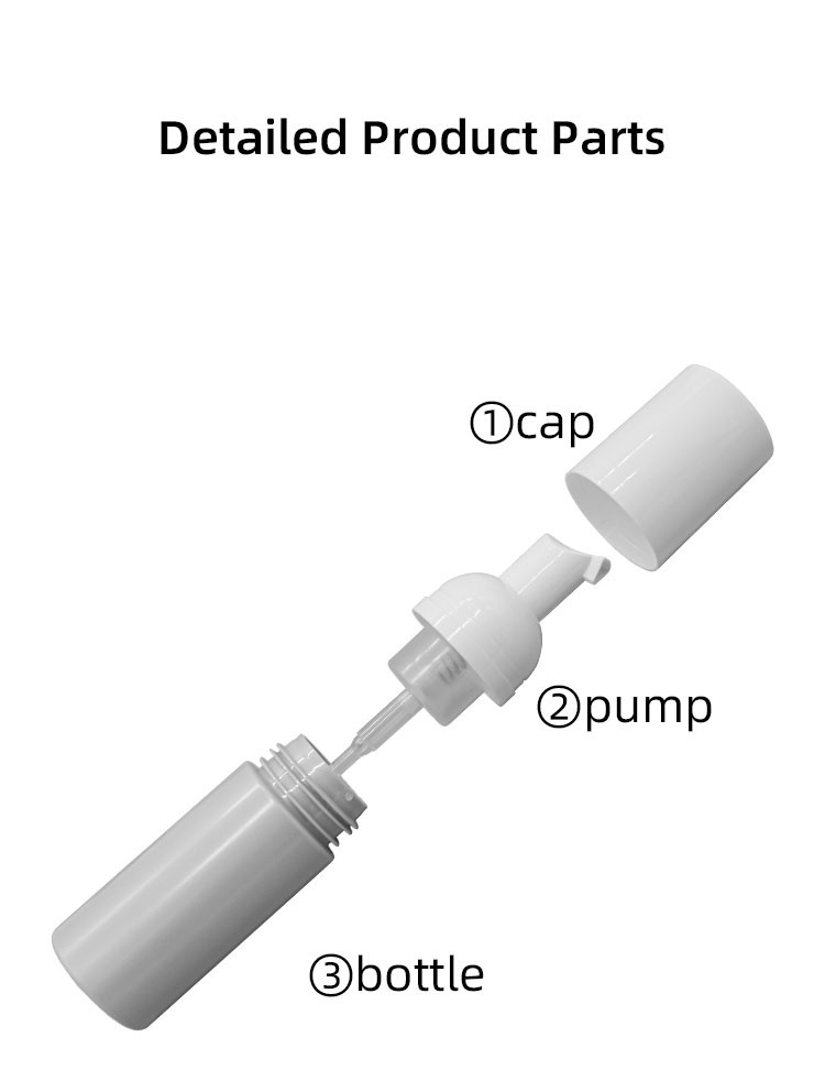 120ml 150ml Foam Pump Bottle Pet Pp Travel Soap Transparent Packaging 48mm Od