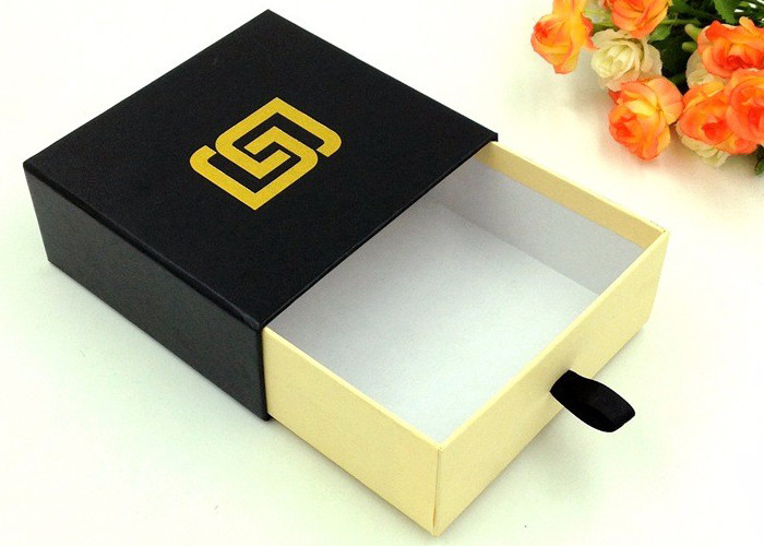 Recycled Paper Gift Boxes , CMYK / Pantone Color Sliding Drawer Gift Boxes