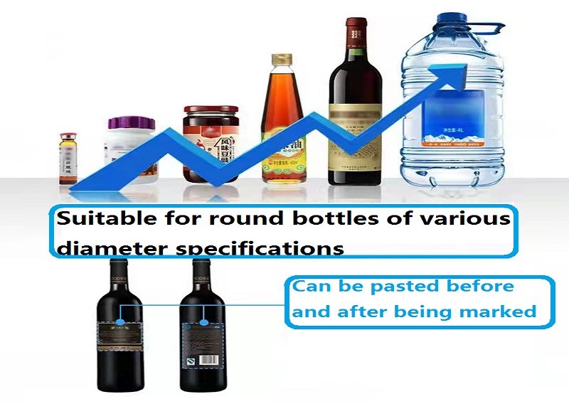 YIMU 220V Barcode Wrap Around Automatic Labeling Machine For Plastic Glass Bottle