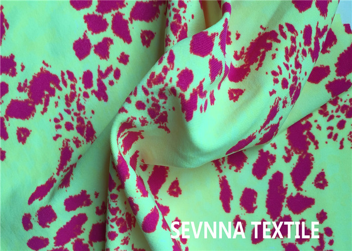 Athletic Solid Printed Nylon Spandex Fabric Anti Uv Eco Friendly 200gsm