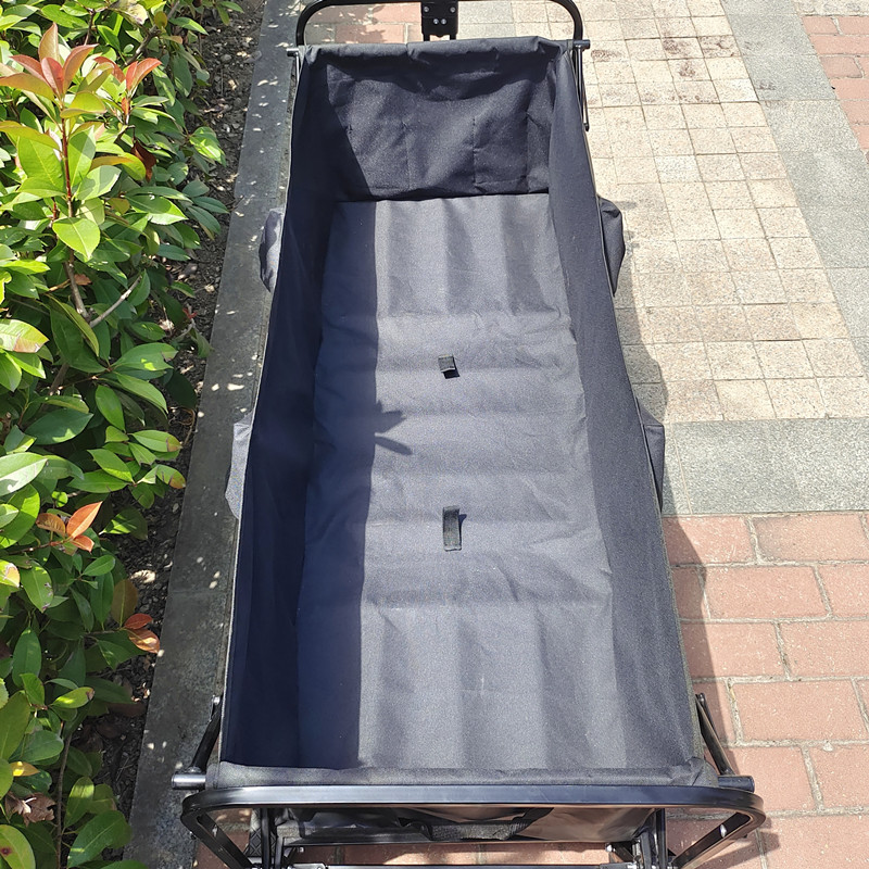 Collapsible Picnic Camping Cart Extended Capacity Folding Wagon Four Big PVC Wheels