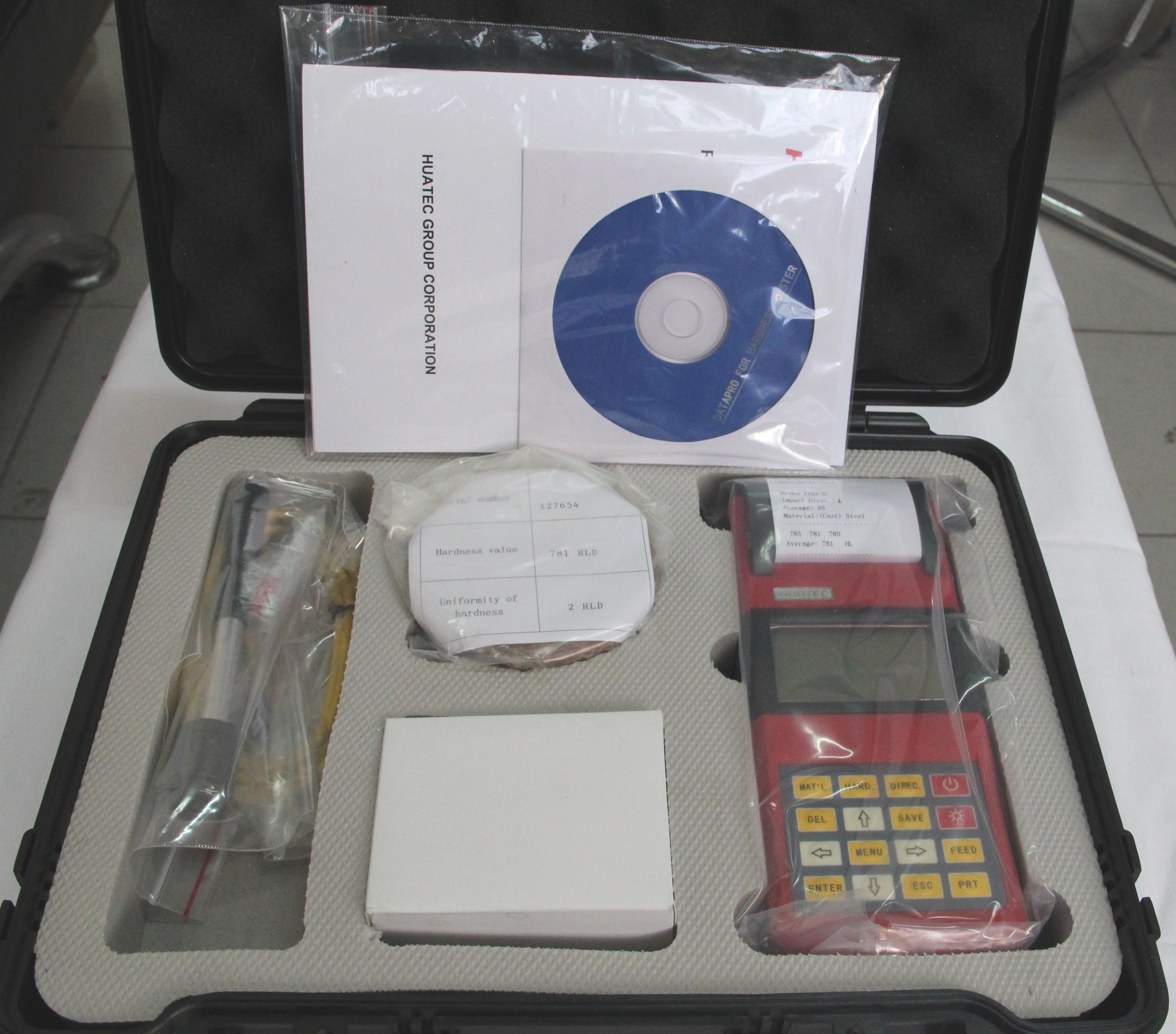 High Precision Portable metal hardness tester with Printer and 3 Inch LCD or LED Display