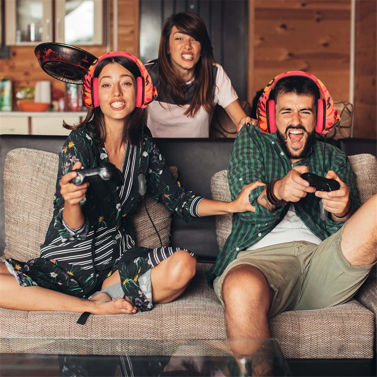 noise cancelling 50mm 2.2kohm 117dB Camouflage Gaming Headset