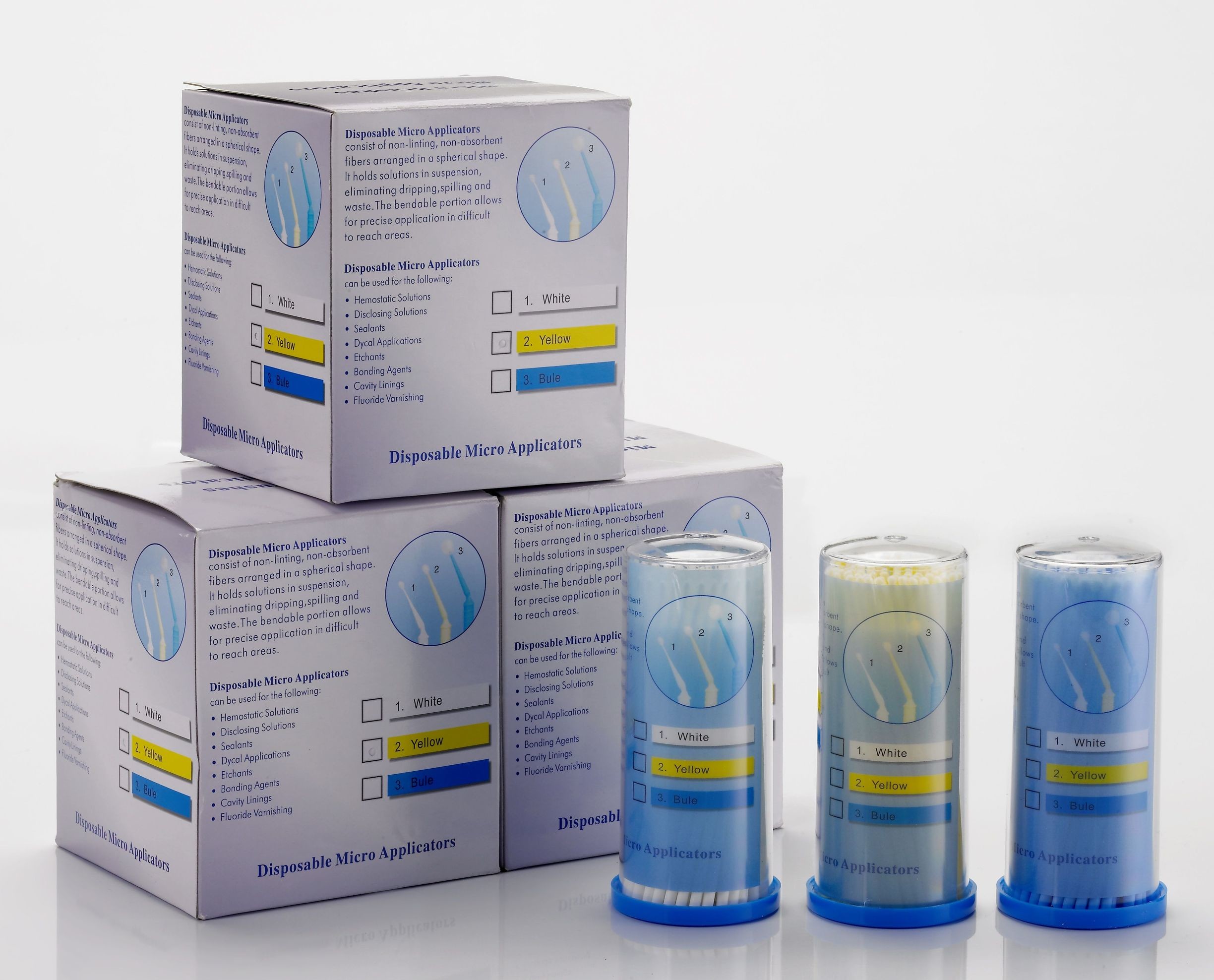 Medical Disposable Colorful Teeth Whitening Micro Applicator Brushes