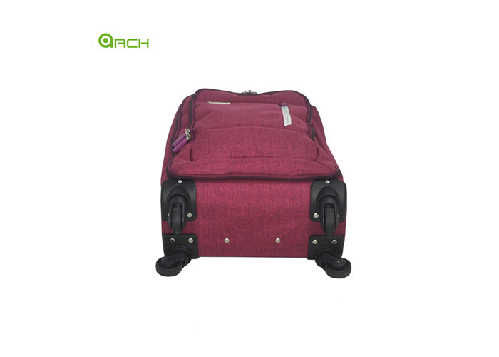 Two Front Pockets Snowflake polyester Carry On Spinner Luggage
