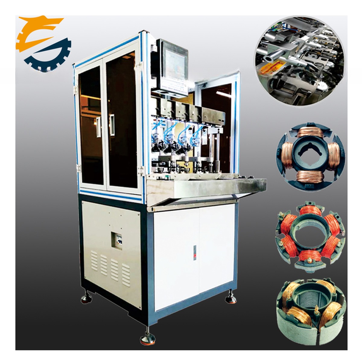 Used Single or Double Station PLC Fan Machines BLDC Motor Automatic Winding Machine