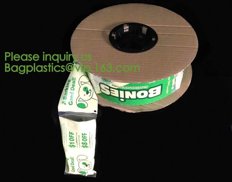 clear LLDPE easy tearing line pre-opened in roll bag,Factory custom LLDPE plastic autobag Preopened polybag on a Roll