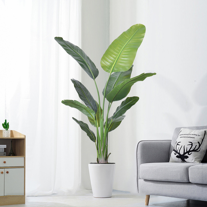 H160cm Artificial Traveller's Palm Customized Decorated For Store Office Corner Home Decor