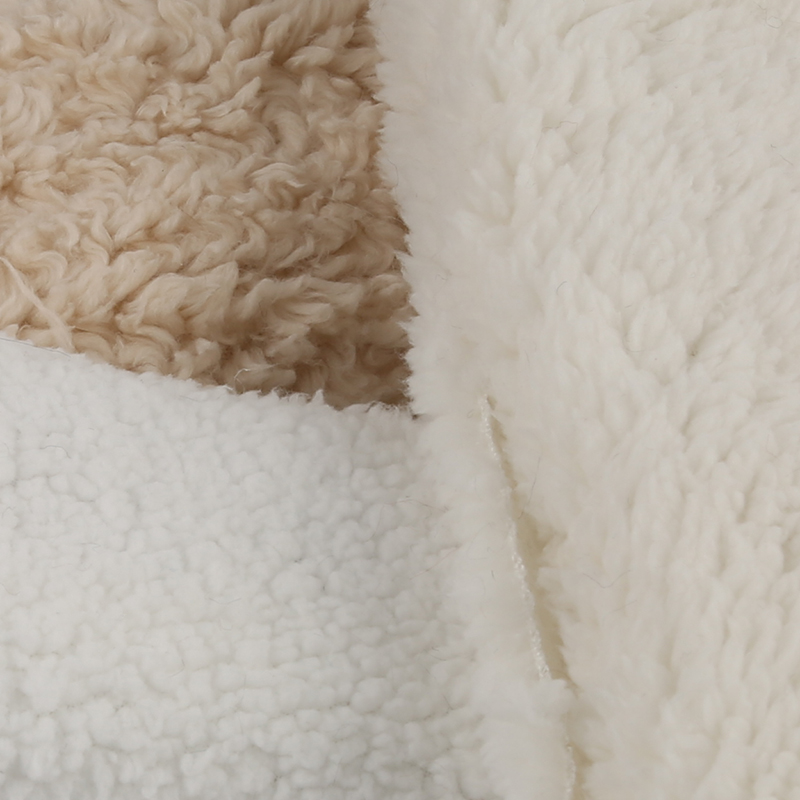Cozy 100% Polyester Sherpa Fur Fabric for Jacket Lining or Baby Garments Free Samples