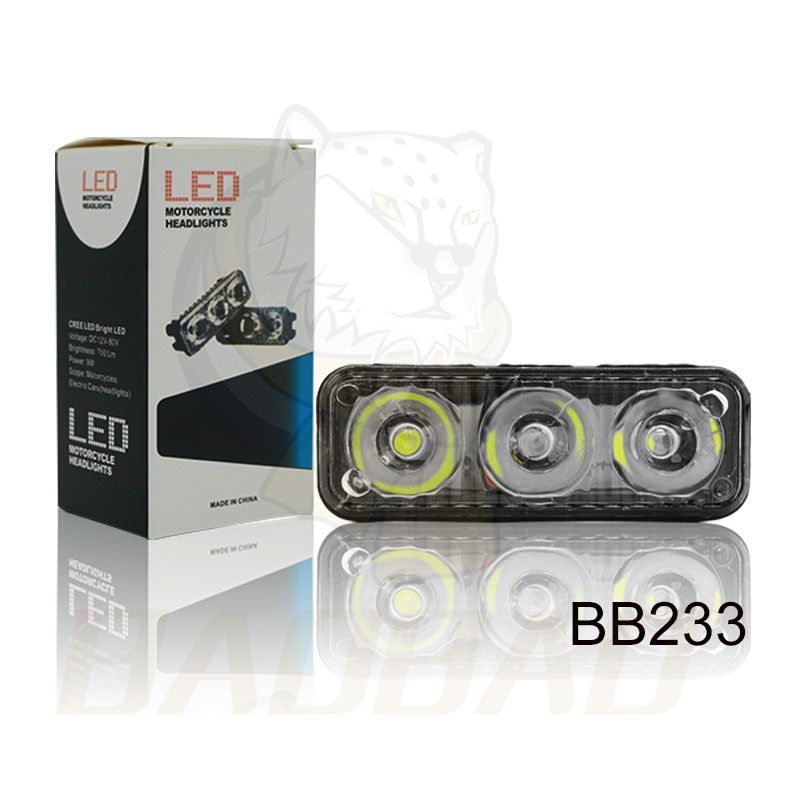 3 LED Turning Lamp 9W Steady Flash Waterproof Light For Motorcycle