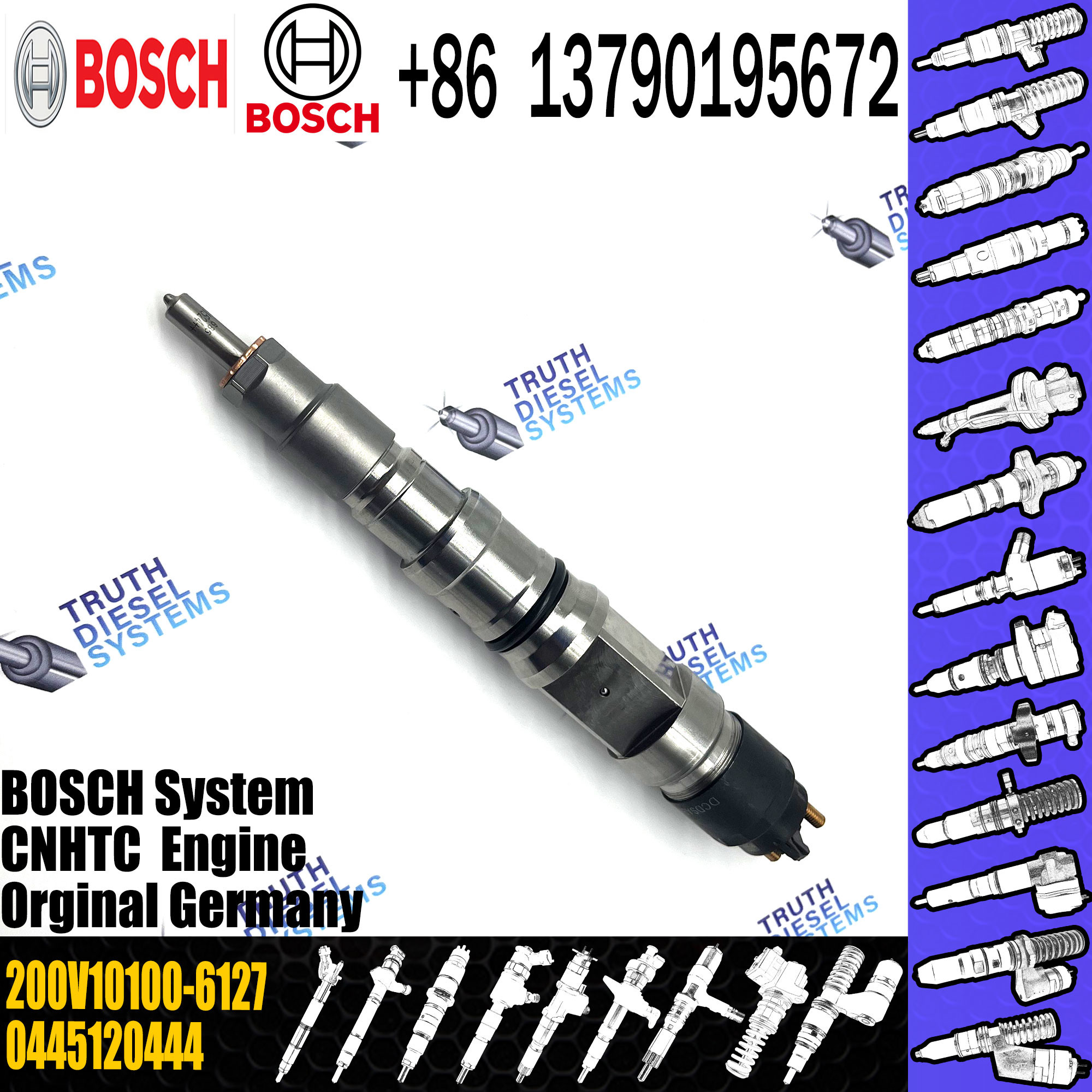 High Quality New Diesel Fuel Injector 0445120367 0445120415 0445120444 Common Rail Injector 200V10100-6127