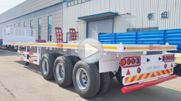Tri Axle 40 Feet Semi Flatbed Trailers for Sale Near Me