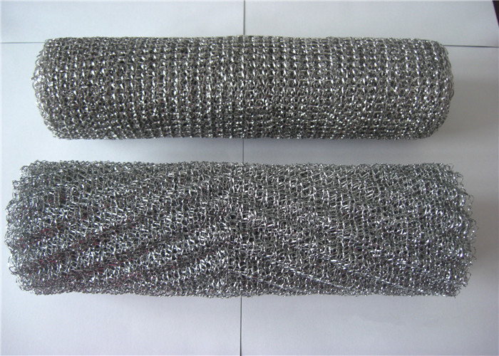 Knitted Wire Mesh Pad Demister SS304 316 99.8% Filter For Mass Transfer