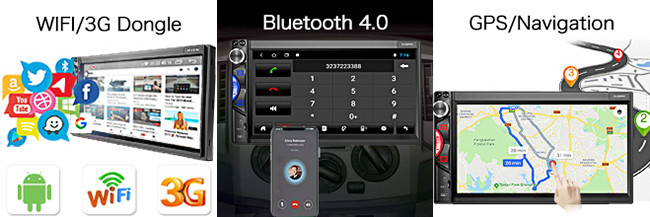 Universal 2 Din Car Android Stereo 2+32G 7 Inch Touch Screen Car Stereo With Gps