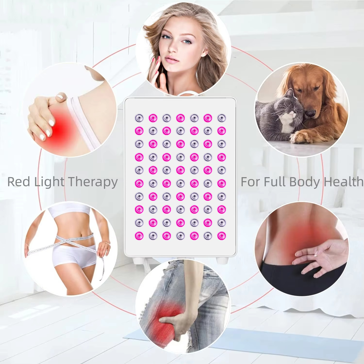 190mw/cm Pulse Mode Phototherapy LED Infrared Red Light Therapy Panel Device