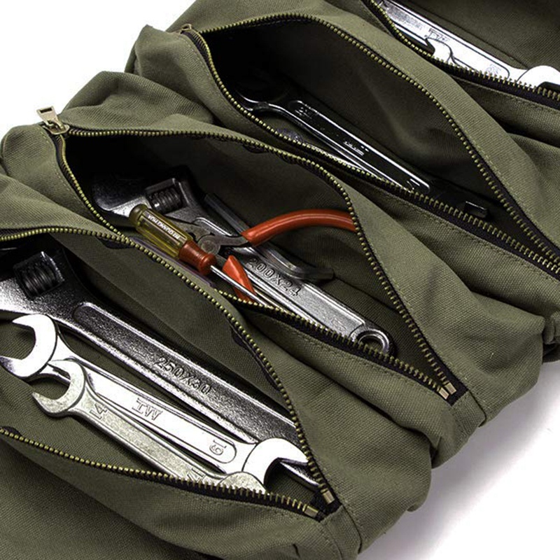 Multi Purpose Wrench Screwdriver Roll Pouch Hanging Tool Zipper Pouches