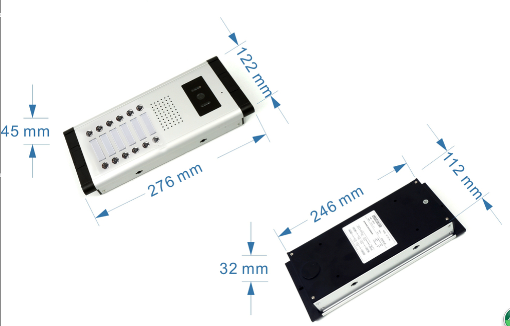CK-104 @smart door bell 7 inch color screen and Intercom Video Door Phone for multi-apartment