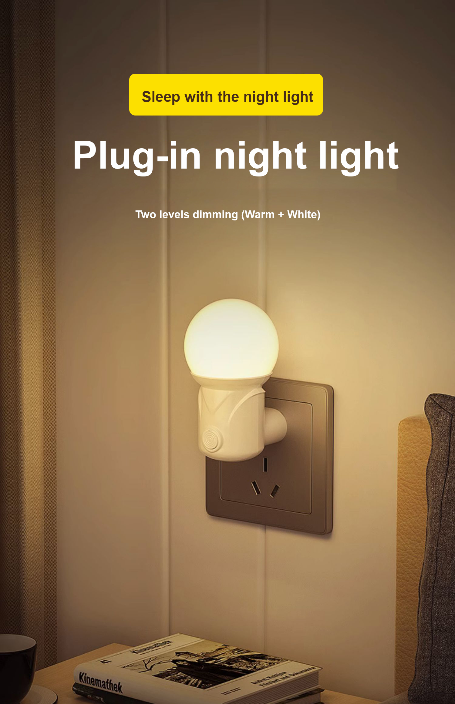 Energy-saving LED Plug-in Night Light for Baby Nursing and Eye Protection in Bedroom