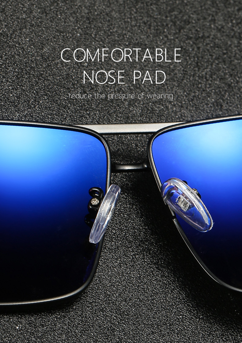 UV400 Mens Luxury Sunglasses Bridge Sport Metal Frame TAC Man Night Driving