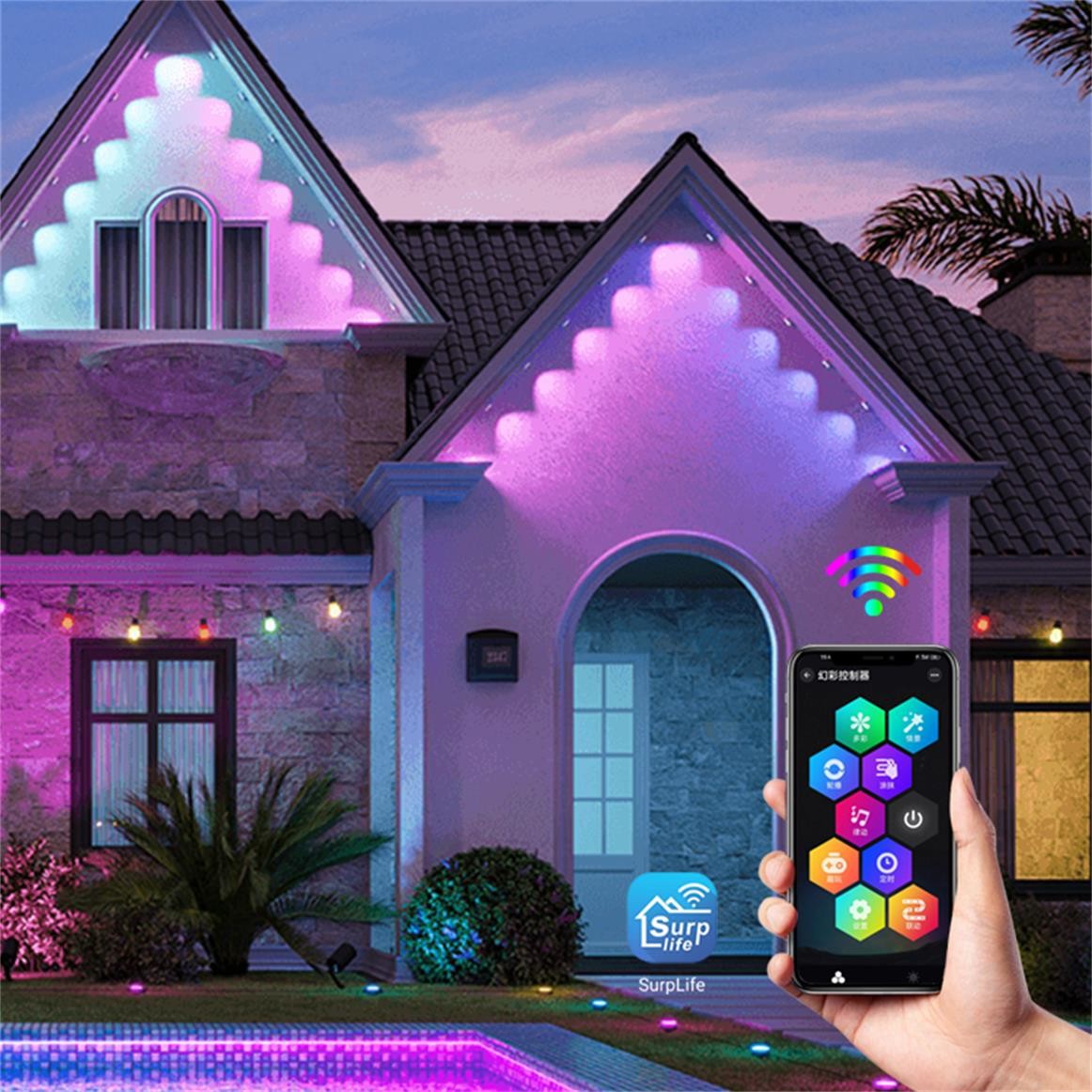 20mm SMD5050 LED Eaves Light Waterproof and Dimmable for Color Customizable Lighting