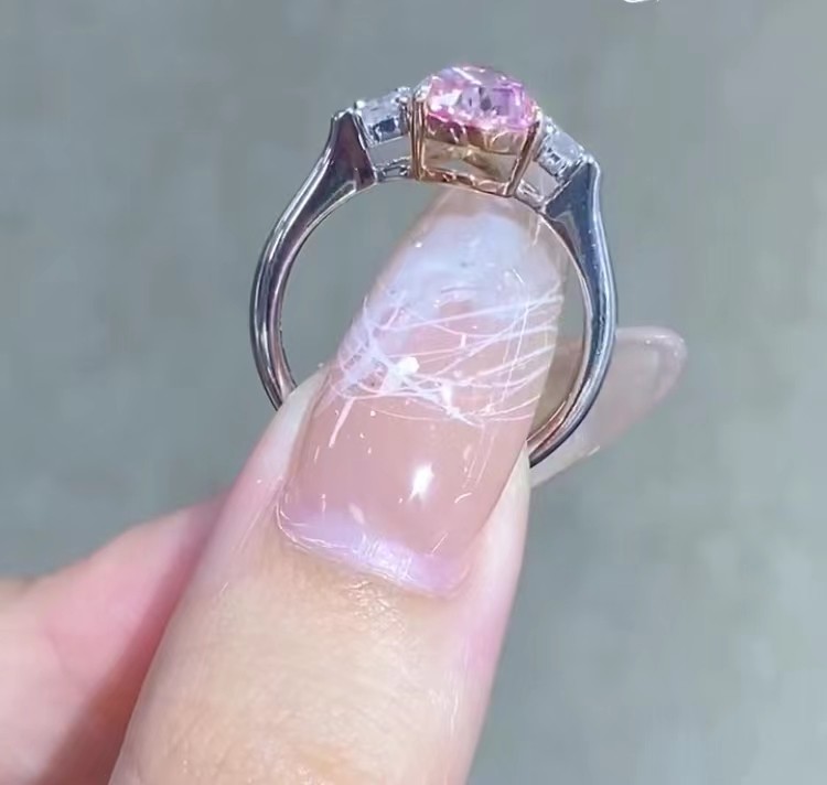 Pear Pink 2 Carat Lab Made Diamond Engagement Rings
