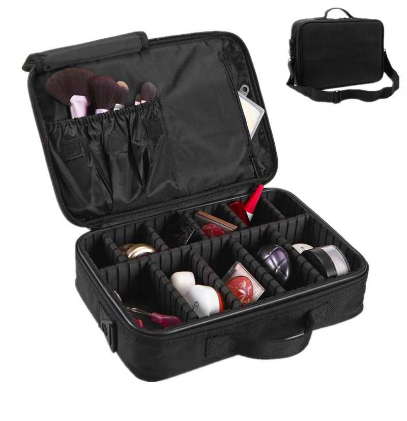 Adjustable Dividers Travel Cosmetic Organizer Toiletry Bag