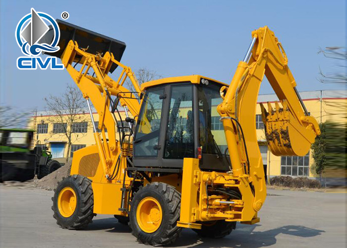Wz30-25 Backhoe Loader , Loader Bucket 1m3 , Dig Bucket 0.3m3 , Machine Weight 9500kgs