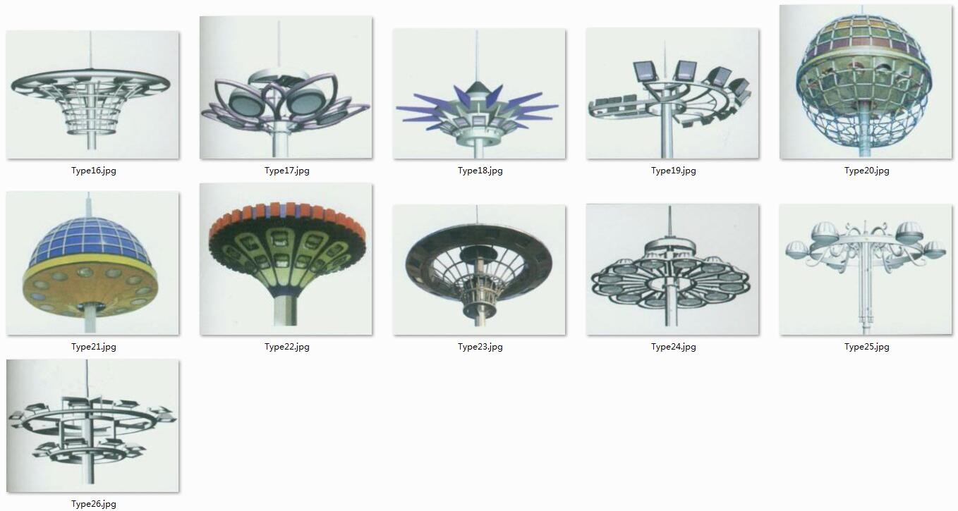 25meter outdoor stadium Galvanized and power coating Polygon steel 180W LED high mast lamp