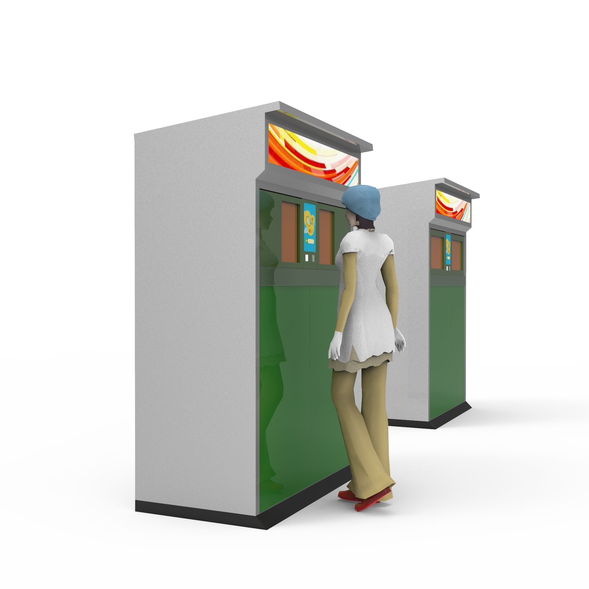 Multi Circle RVM 746 RVM Reverse Vending Machine Green Recycling Sraps